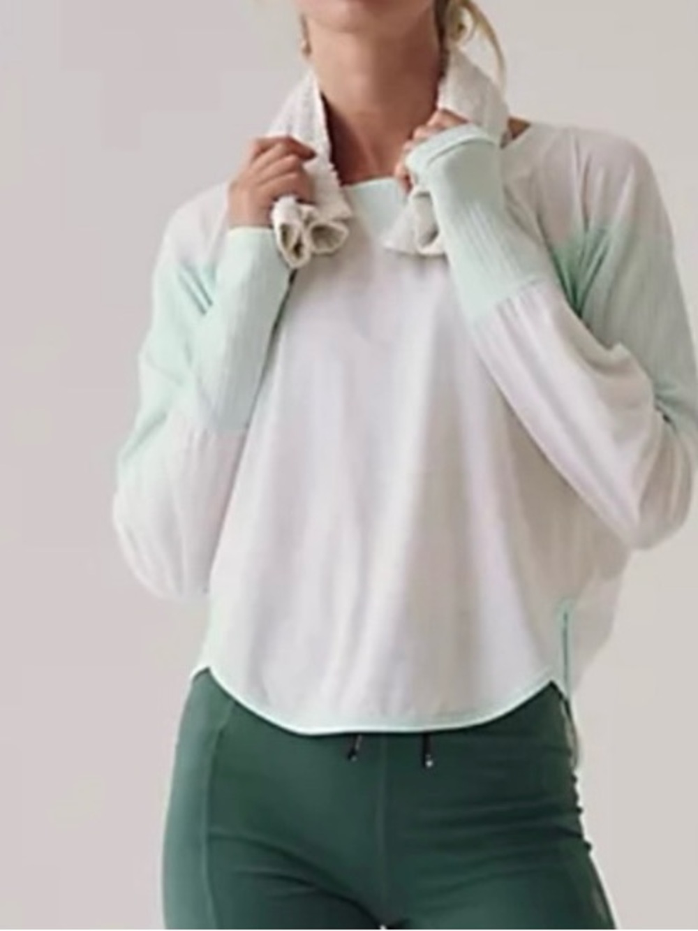 FP Free People Movement Spotlight Layer Top XS oversized athletic yoga running